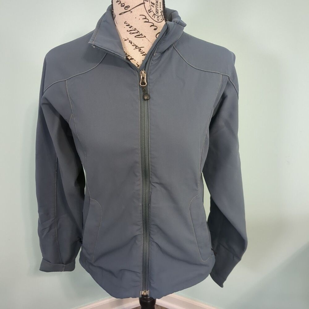 Outdoor Research Women’s Transfer Jacket Blue Full Zip Hiking Walking Large Logo